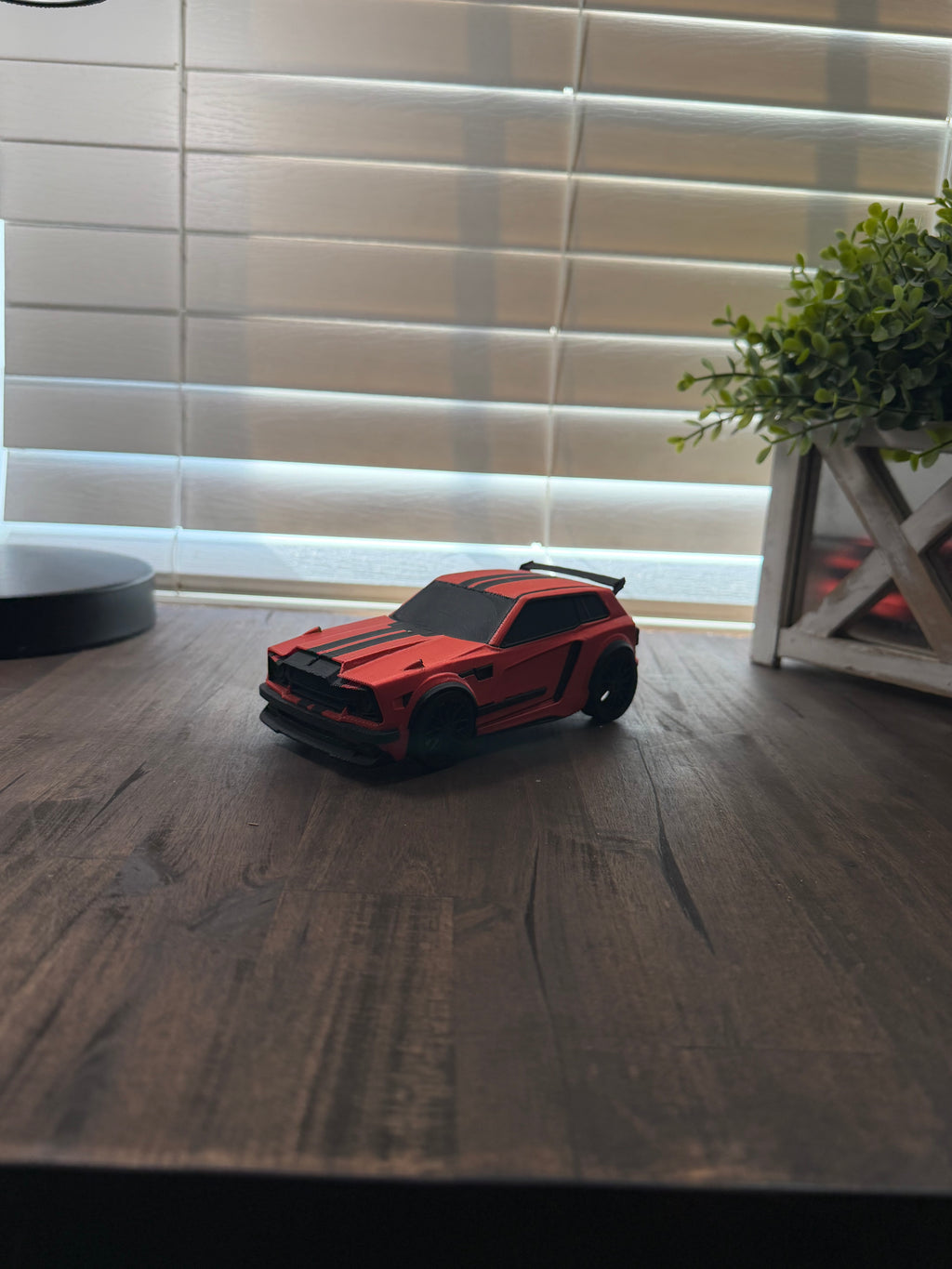 Red and Black Striped Rocket League Fennec